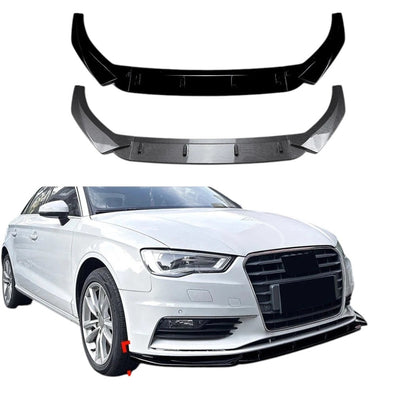 🔥ART.8707 SPLITTER ANTERIORE NERO LUCIDO AUDI A3 SE 8V NON S LINE 2013-2016🔥