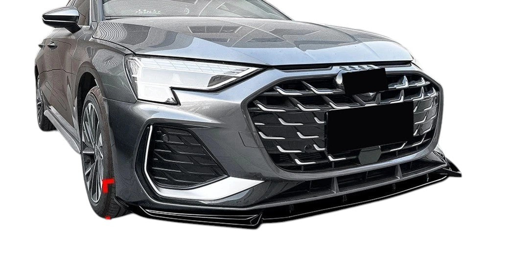 🔥ART.8709 SPLITTER ANTERIORE AUDI A3 S3 S LINE 8Y FACELIFT NERO LUCIDO 2024+🔥