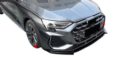 🔥ART.8709 SPLITTER ANTERIORE AUDI A3 S3 S LINE 8Y FACELIFT NERO LUCIDO 2024+🔥