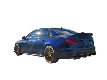 🔥ART.8716 SPOILER POSTERIORE PER AUDI A4 S4 B9 NERO LUCIDO ALA HIGH KICK PSM🔥
