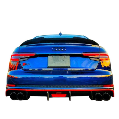 🔥ART.8716 SPOILER POSTERIORE PER AUDI A4 S4 B9 NERO LUCIDO ALA HIGH KICK PSM🔥