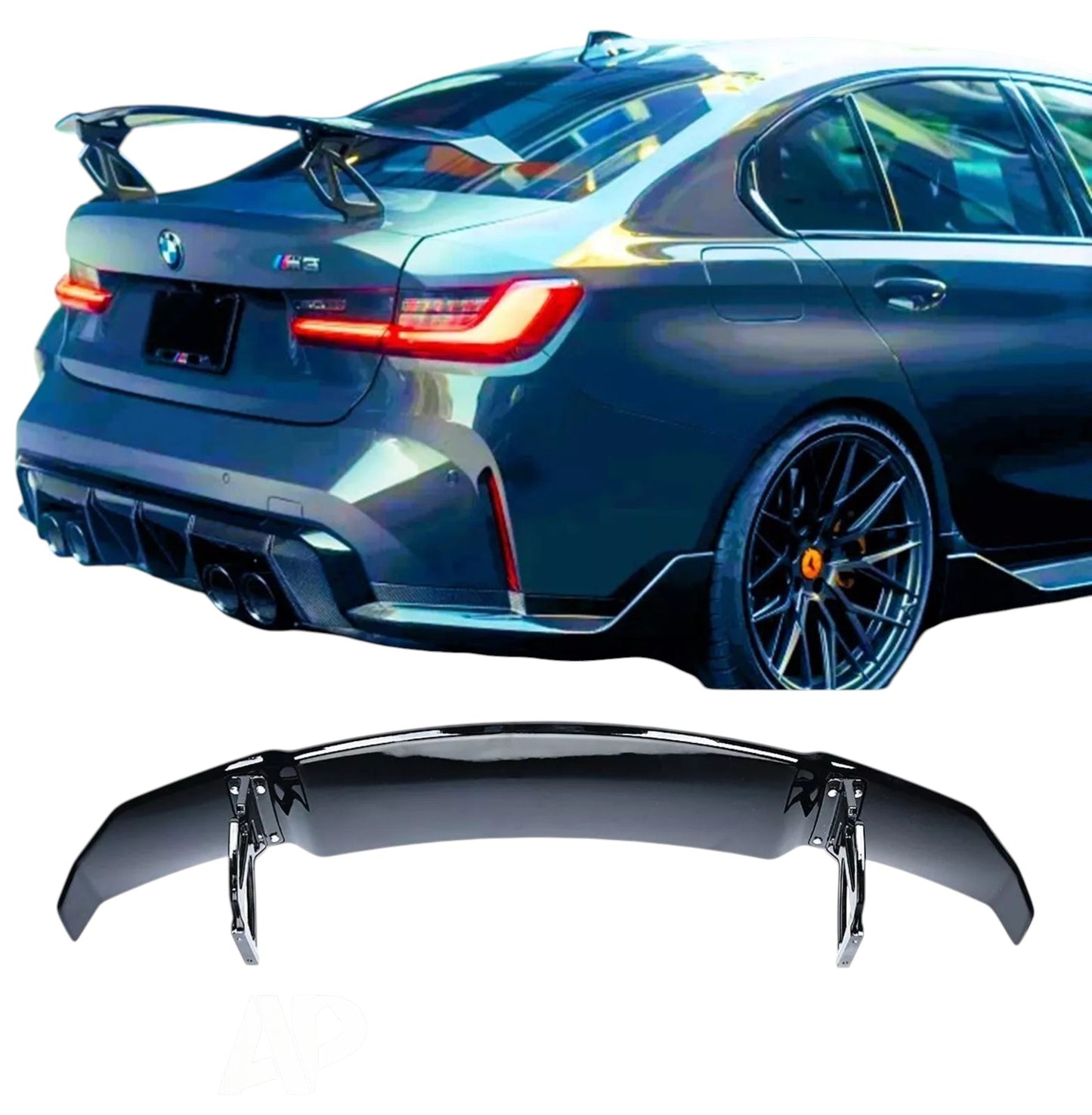 🔥ART.8723 SPOILER ALA PER BMW M3 G80 3 G20 NERO LUCIDO BIG RACING DRIFT 2018+🔥