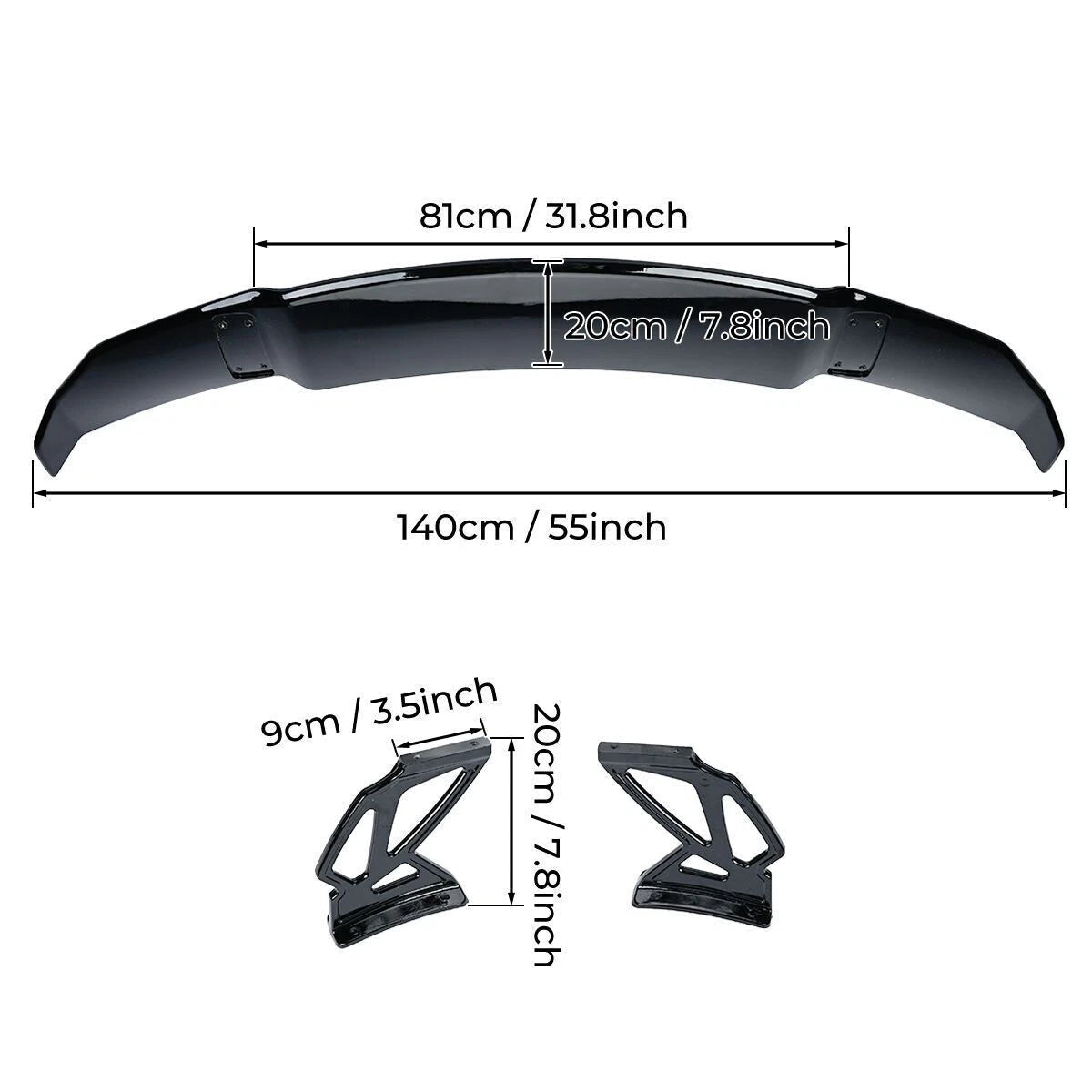 🔥ART.8723 SPOILER ALA PER BMW M3 G80 3 G20 NERO LUCIDO BIG RACING DRIFT 2018+🔥