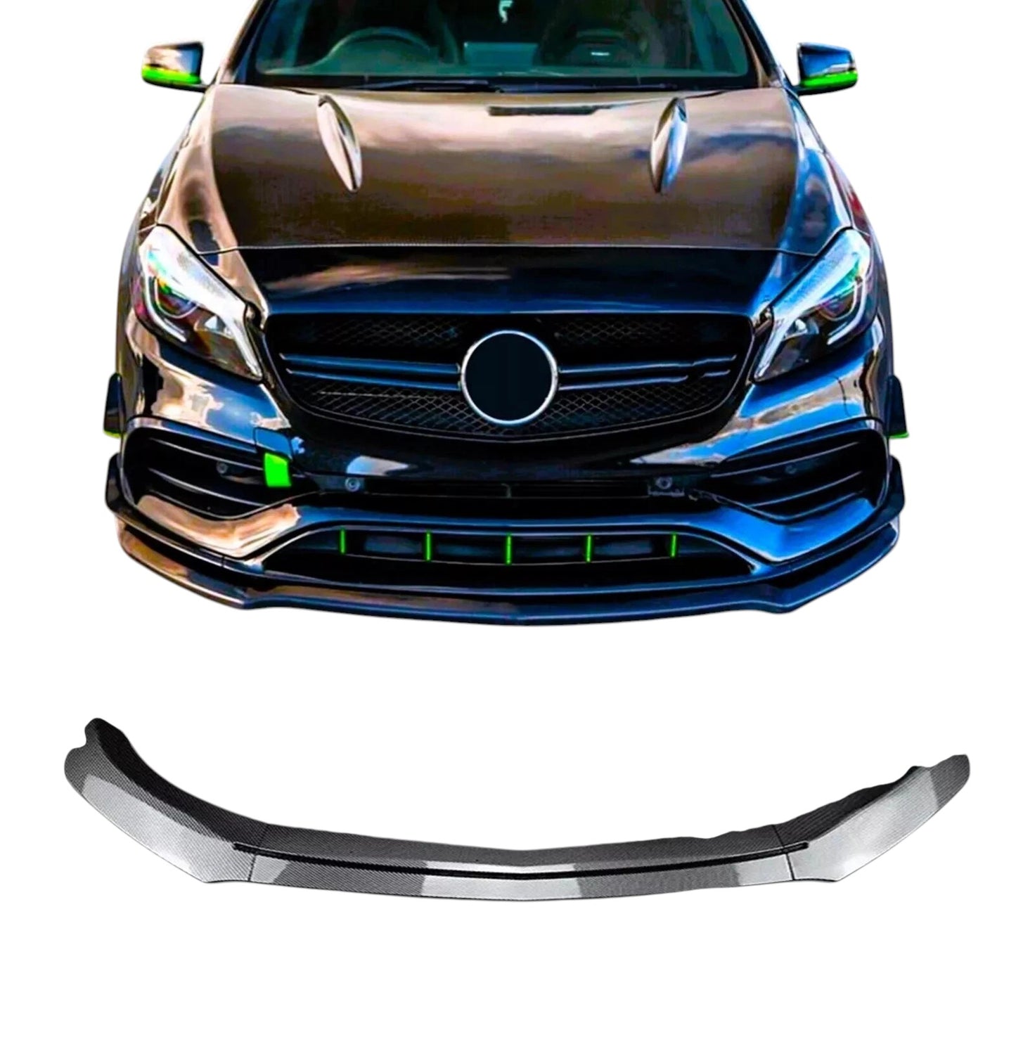 🔥ART.8726 SPLITTER PER MERCEDES  A AMG LINE FIBRA DI CARBONIO W176 12-18🔥