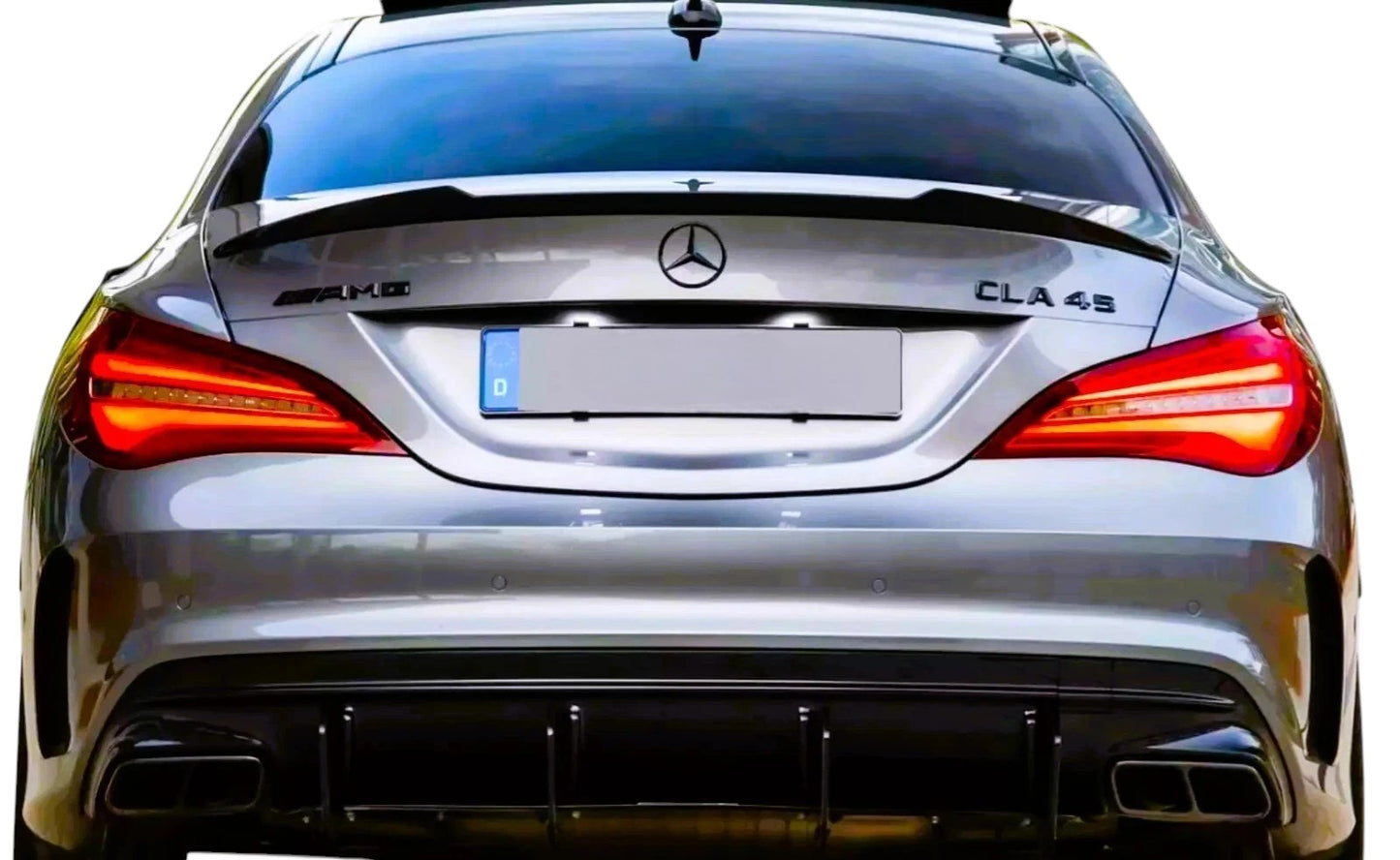 🔥ART.8737 SPOILER STIVALE STILE FD NERO LUCIDO MERCEDES CLASSE CLA W117 C117🔥
