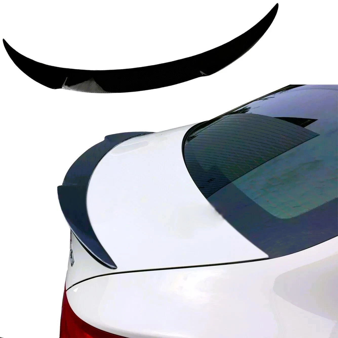 🔥ART.8737 SPOILER STIVALE STILE FD NERO LUCIDO MERCEDES CLASSE CLA W117 C117🔥