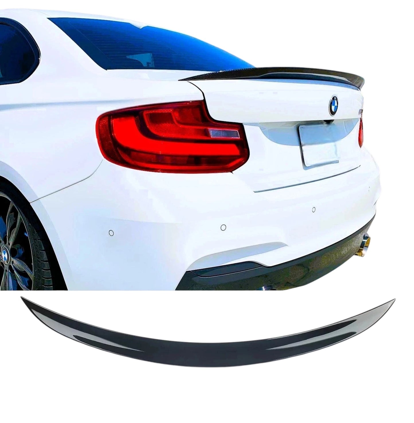 🔥ART.8741 SPOILER PER BMW 2 F22 NERO LUCIDO STILE P CORPO ALA LABBRO 13-21🔥