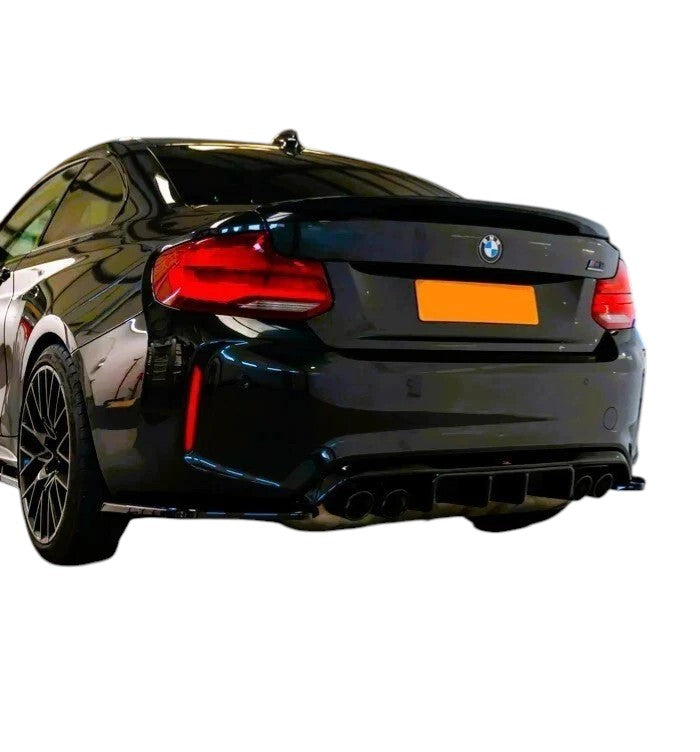 🔥ART.8741 SPOILER PER BMW 2 F22 NERO LUCIDO STILE P CORPO ALA LABBRO 13-21🔥