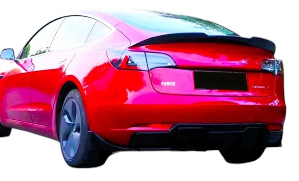 🔥ART.8752 SPOILER PER TESLA MODEL 3 STIVALE NERO LUCIDO CALCIO ALTO PSM 2017+🔥