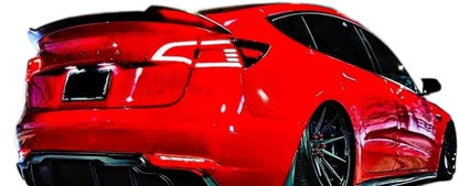 🔥ART.8752 SPOILER PER TESLA MODEL 3 STIVALE NERO LUCIDO CALCIO ALTO PSM 2017+🔥