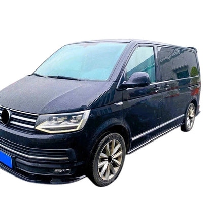 🔥ART.8761 MINIGONNE LATERALI PER VW TRANSPOETRE T6 NERO LUCIDO ESTENSIONI🔥