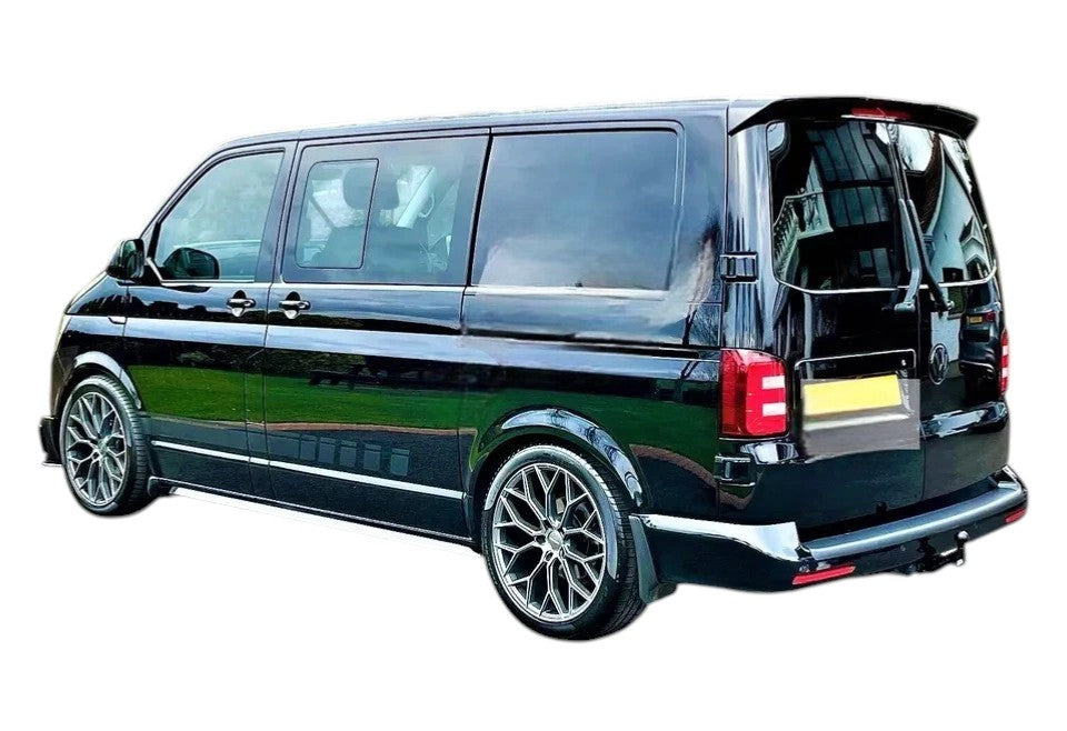 🔥ART.8773 SPOILER PER VW TRANSPORTER T6 NERO LUCIDO POSTERIORE DOPPIA PORTA🔥