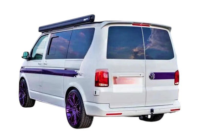 🔥ART.8773 SPOILER PER VW TRANSPORTER T6 NERO LUCIDO POSTERIORE DOPPIA PORTA🔥
