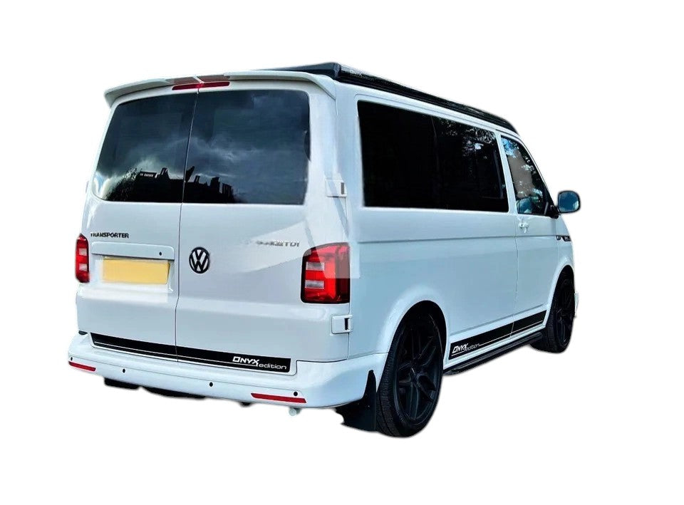 🔥ART.8773 SPOILER PER VW TRANSPORTER T6 NERO LUCIDO POSTERIORE DOPPIA PORTA🔥