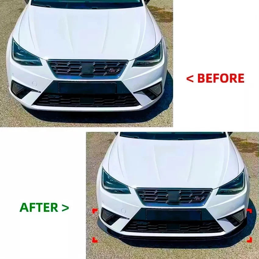 🔥ART.8784 SPLITTER ANTERIORE NERO LUCIDO SEAT IBIZA 5DR MK5 6F ALA 2018+🔥