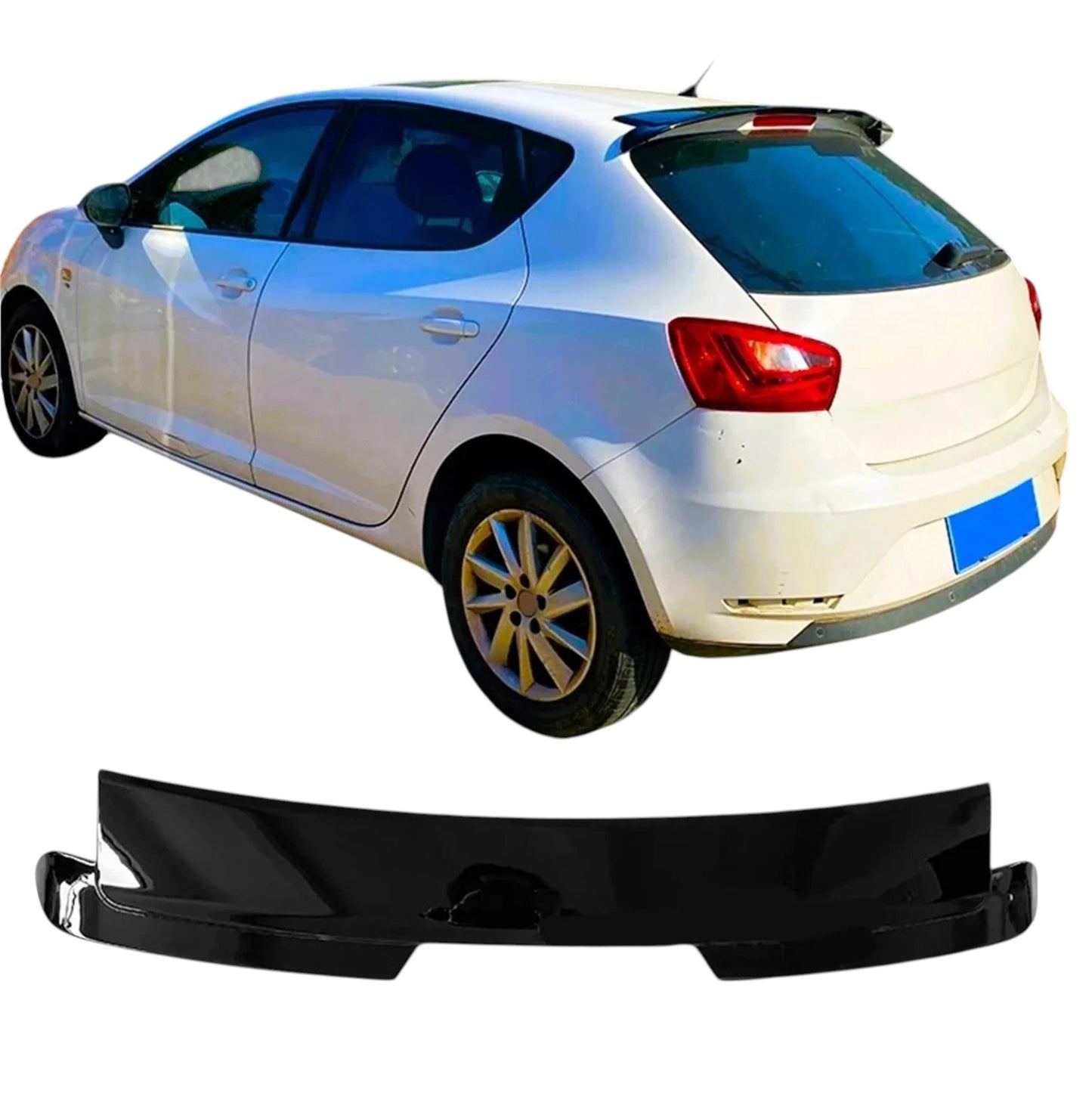 🔥ART.8786 SPOILER TETTO NERO LUCIDO PER SEAT IBIZA MK4 LABBRO 5 PORTE 08-17🔥