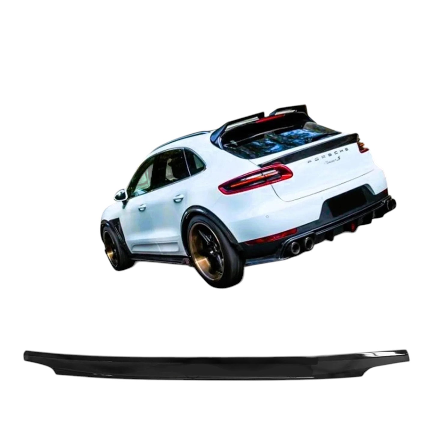 🔥ART.8802 SPOILER POSTERIORE NERO LUCIDO ADATTO PER PORSCHE MACAN 2014+🔥