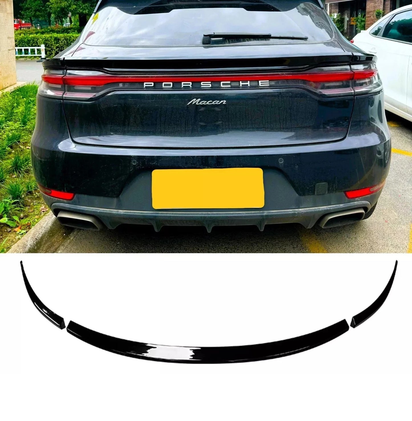 🔥ART.8805 SPOILER ALA POSTERIORE PER PORSCHR MACAN NERO LUCIDO 2019-2021🔥