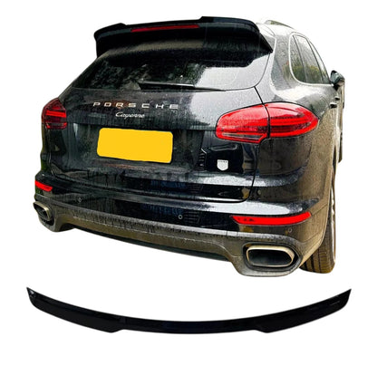 🔥ART.8809 SPOILER LABBRO TETTO NERO LUCIDO POSTERIORE PORSCHE CAYENNE 15-18🔥