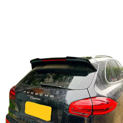 🔥ART.8809 SPOILER LABBRO TETTO NERO LUCIDO POSTERIORE PORSCHE CAYENNE 15-18🔥