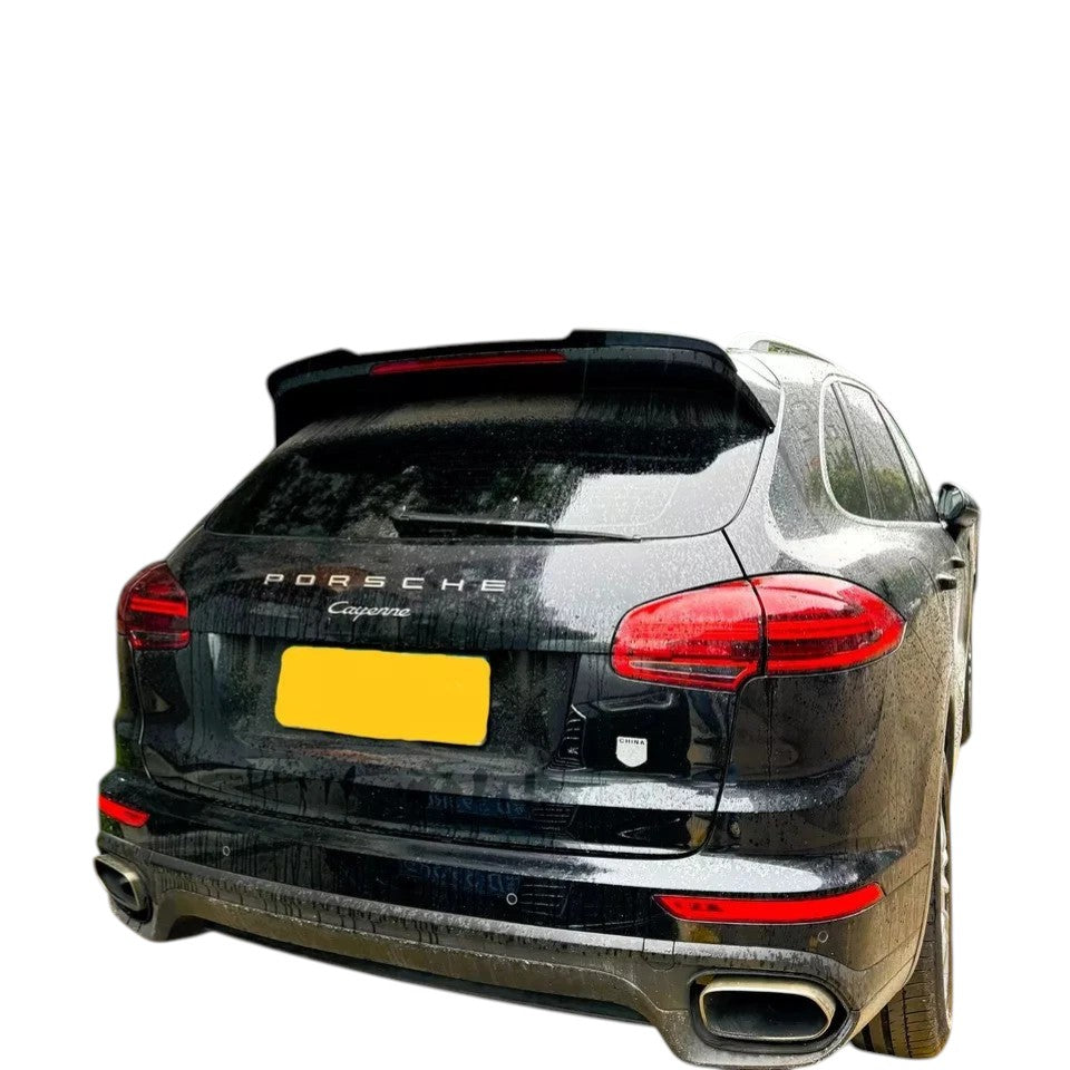 🔥ART.8809 SPOILER LABBRO TETTO NERO LUCIDO POSTERIORE PORSCHE CAYENNE 15-18🔥