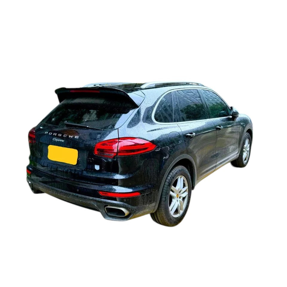 🔥ART.8809 SPOILER LABBRO TETTO NERO LUCIDO POSTERIORE PORSCHE CAYENNE 15-18🔥