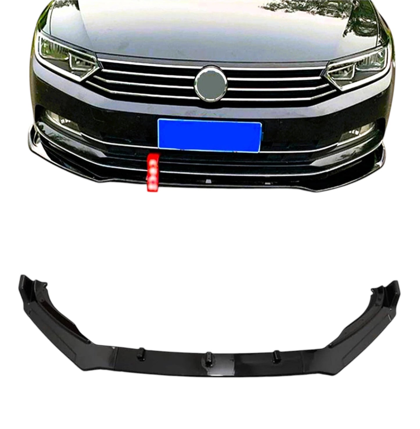 🔥ART.8814 SPLITTER PER VW PASSAT NERO LUCIDO LABBRO CORPO AERO PROLUNGA 14-19🔥