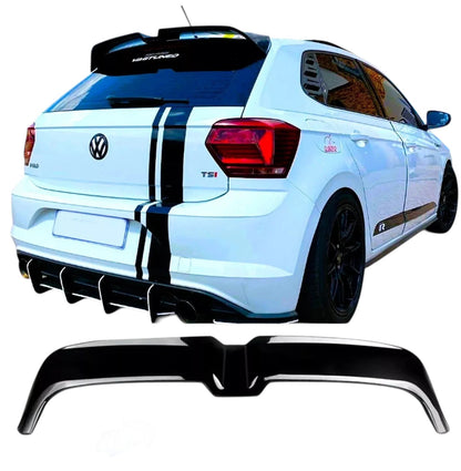 🔥ART.8820 SPOILER NERO LUCIDO POSTERIORE VW POLO MK6 AW GTI R STILE OETTINGER🔥
