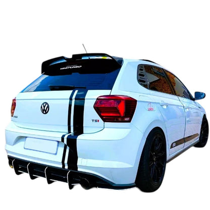 🔥ART.8820 SPOILER NERO LUCIDO POSTERIORE VW POLO MK6 AW GTI R STILE OETTINGER🔥