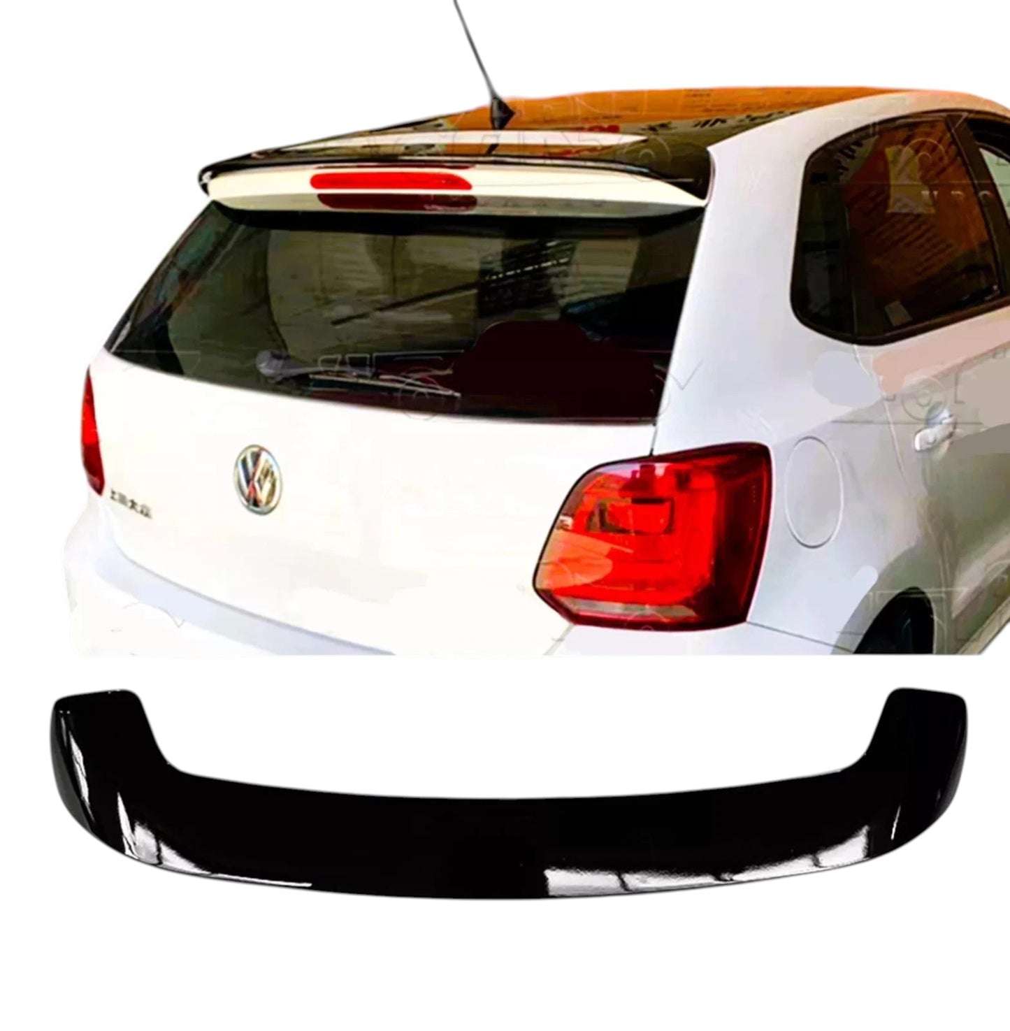 🔥ART.8826 SPOILER PER VW POLO MK5 6R 6C GTI R POSTERIORE NERO LUCIDO🔥