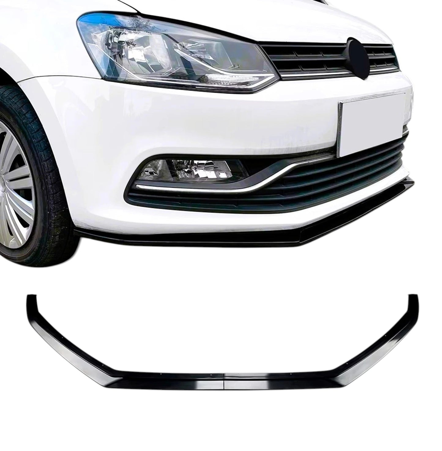 🔥ART.8828 SPLITTER PER VW Polo MK5 6R 6C GTI R CORPO SDOPPIATORE NERO 09-17🔥