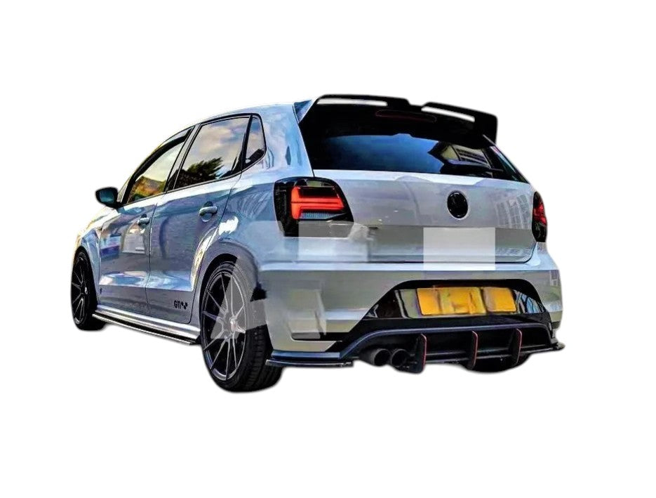 🔥ART.8829 SPOILER TETTO NERO LUCIDO POSTERIORE PER VW POLO MK5 6R 6C GTI R🔥
