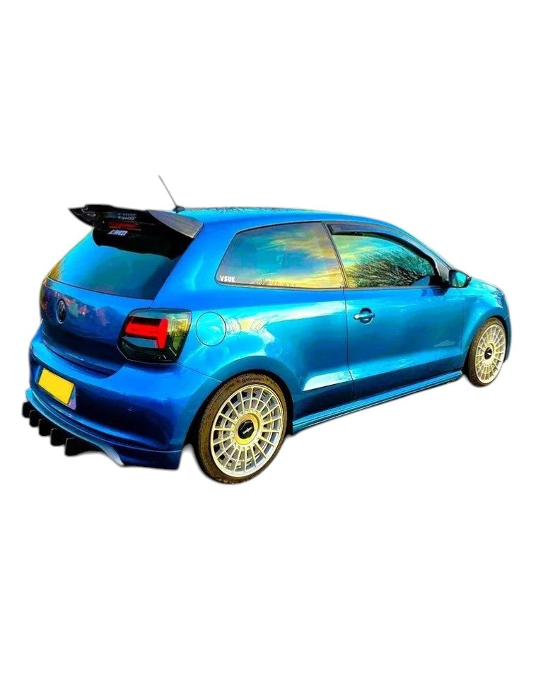 🔥ART.8833 SPOILER FIBRA DI CARBONIO STILE BATMAN PER VW POLO MK5 6R 6C GTI R🔥