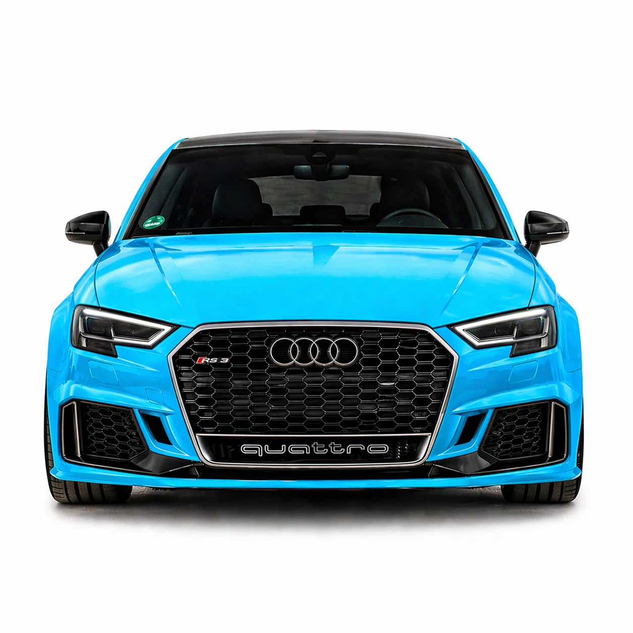 ⭐GRIGLIA PER AUDI A3 8V 2016-2020 LOOK RS3 QUATTRO NERA PROFILO SATINATO⭐