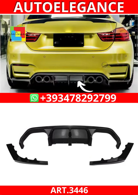 💕ART.3446 Diffusore M3 Look per Bmw 3 (F30) (2011-2018) Nero Lucido💕