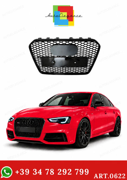🔥ART.0622 GRIGLIA ADATTA PER AUDI A5 2012-2015 LOOK RS5 NERO DESIGN SPORTIVO🔥