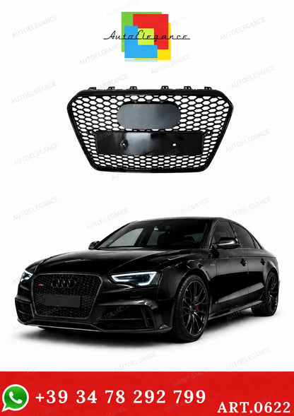 🔥ART.0622 GRIGLIA ADATTA PER AUDI A5 2012-2015 LOOK RS5 NERO DESIGN SPORTIVO🔥