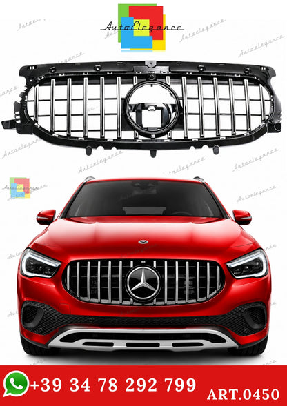 🔥ART.0450 GRIGLIA PER MERCEDES GLA H247 2020-2023 STANDARD LOOK GT CROMATA🔥