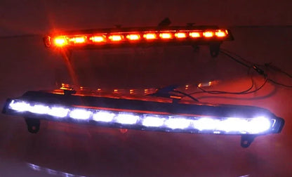 🔥ART.7225 LUCI DIURNE AUDI Q7 FARI FENDINEBBIA DRL CON INDICATORE GIALLO🔥