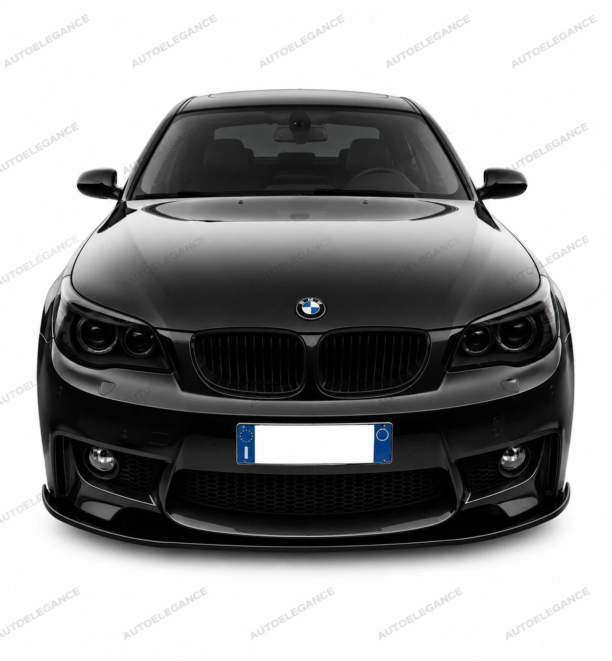 💫ART.0083 SPLITTER ANTERIORE NERO LUCIDO PER BMW SERIE 1 E81 E87 E82 E88 M1💫