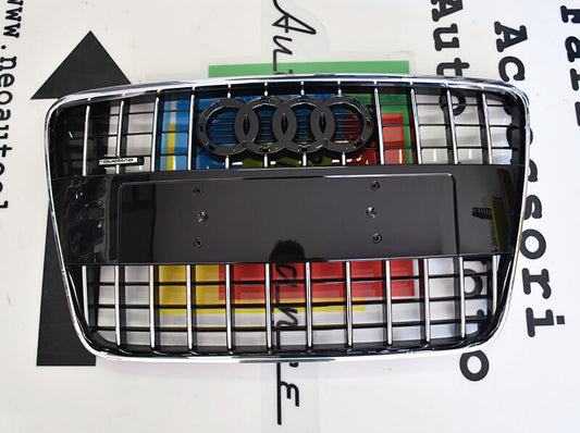 GRIGLIA ANTERIORE AUDI Q7 4L 2006-2014 CALANDRA SLINE CON PROFILI CROMATI