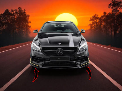 🔥Splitter Anteriore V4 in ABS Nero Lucido per Mercedes-AMG CLA 45 C117 🔥