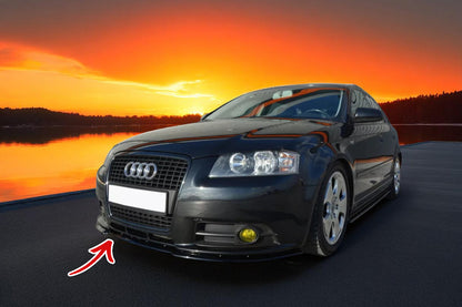 🔥Splitter Anteriore in ABS Nero Lucido per Audi A3 8P Sportback 05-08 🔥