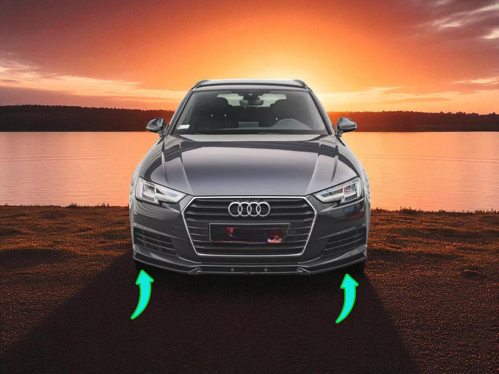 ✨Splitter Anteriore V1 in ABS Nero Lucido per Audi A4 B9 (2015–2019) ✨ (Copia)
