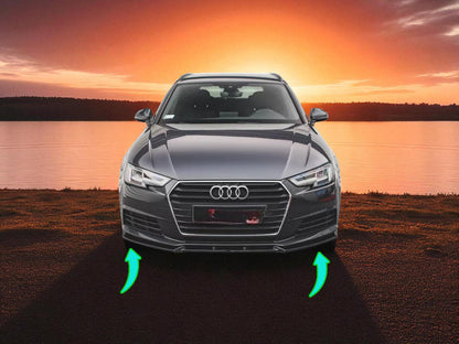 ✨Splitter Anteriore V1 in ABS Nero Lucido per Audi A4 B9 (2015–2019) ✨ (Copia)