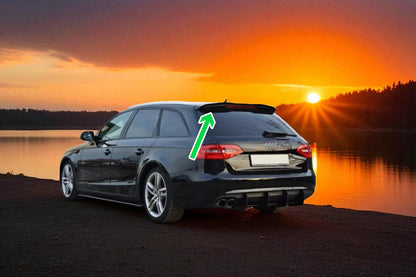 ✨Spoiler Posteriore / Prolunga Tappo in ABS Nero Lucido per Audi A4 B8 Avant ✨