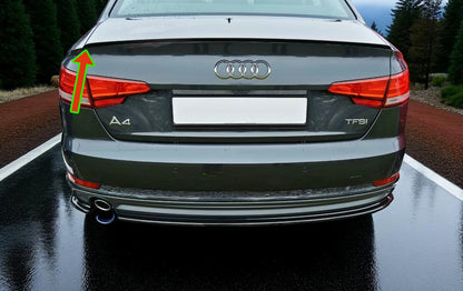 ✨Spoiler Posteriore / Prolunga Tappo in ABS Nero Lucido per Audi A4 B9 S-Line ✨