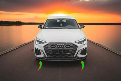 🔥Splitter Anteriore V3 in ABS Nero Lucido per Audi S3 / A3 S-Line 8Y  🔥