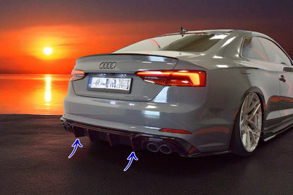 ✨Valance Posteriore / Diffusore in ABS Nero Lucido per Audi S5 F5 (2017–2023)✨