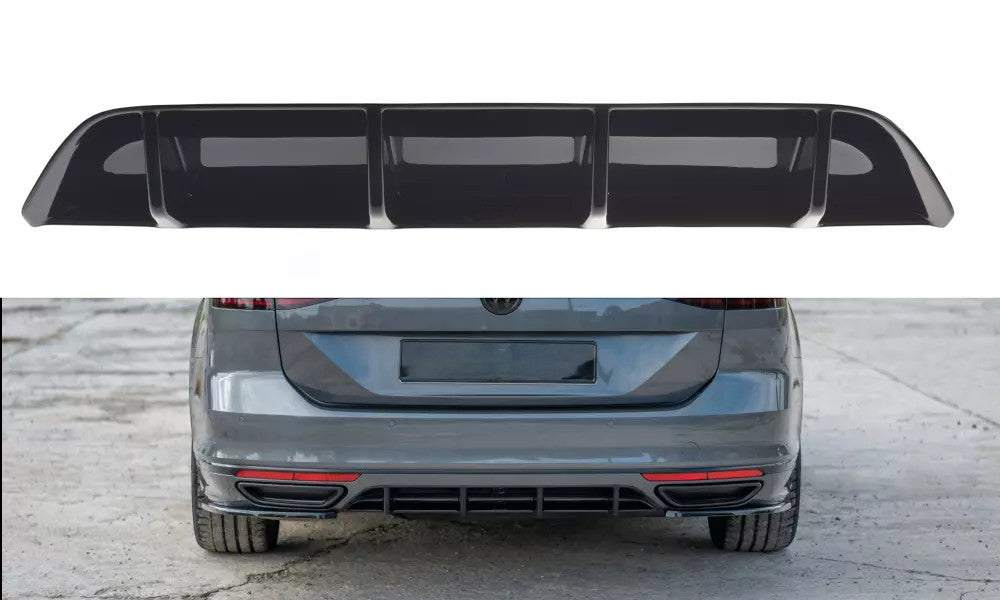 ✨Valvola Posteriore Diffusore Centrale in ABS Nero Lucido per Volkswagen Passat✨